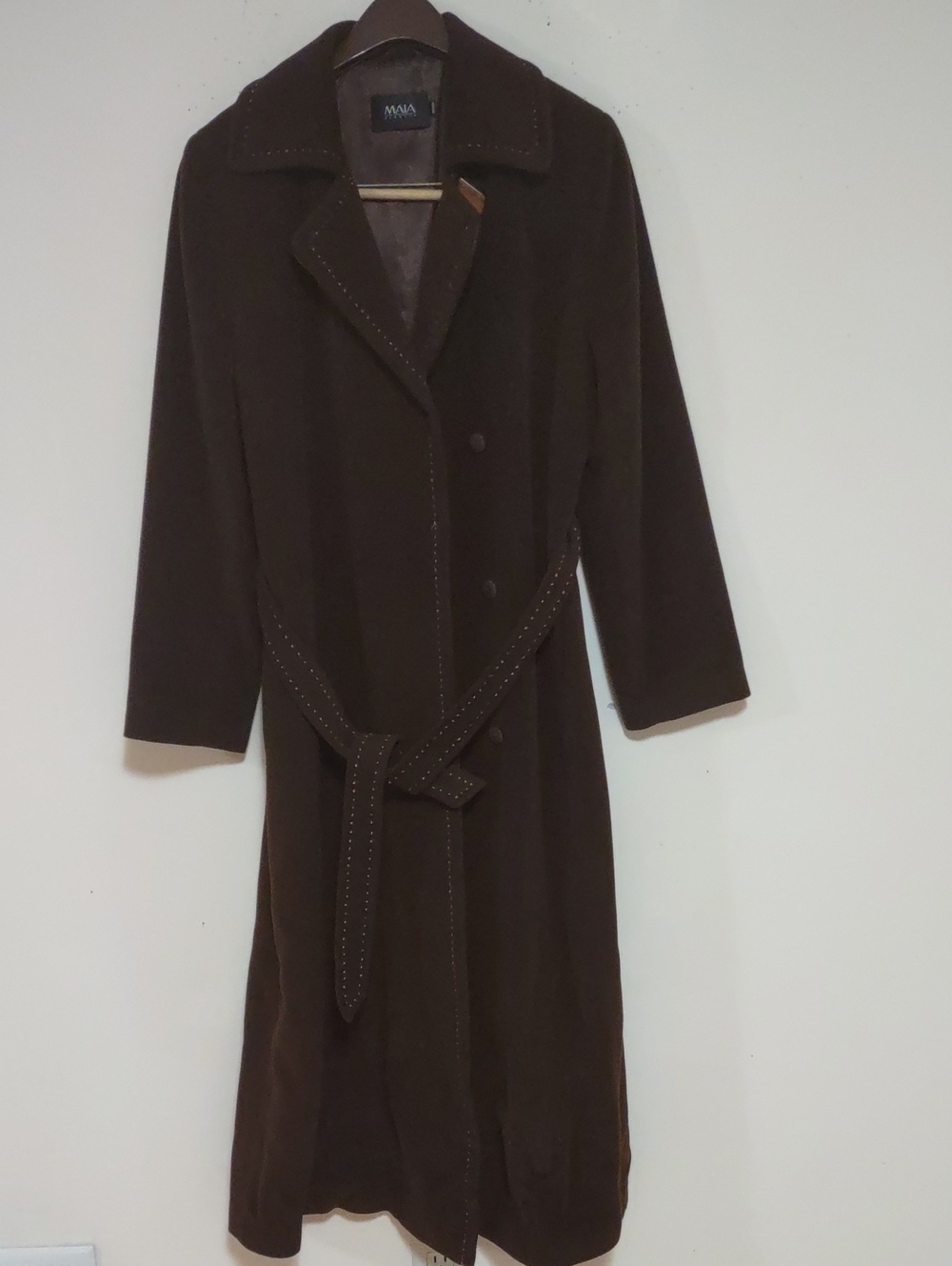 Maya Brown Long Women's Robe with Belt